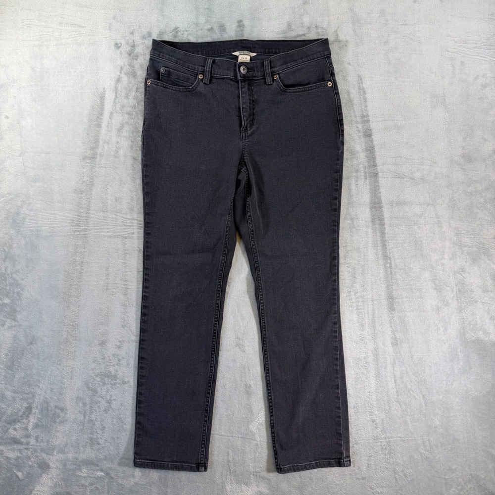 Duluth Trading Straight Jeans Women's Size 8/29 Black Denim‎